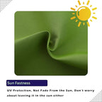 idee-home Outdoor Pillows with Inserts Included, Patio Outside Square Pillows Waterproof Set of 2, 18 x 18 inch Green