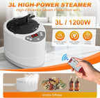 NAIZEA Sauna Box,Upgraded Version Portable Steam Sauna, Portable Saunas for Home with 3L 1200W Steamer, Remote Control, Folding Chair, Full Body Saunas Tent for Relaxation,2.9'x2.9'x5.9'
