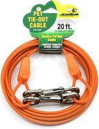 IntelliLeash Tie-Out Cables for Dogs: Strong, Safe, and Durable Dog Tie-Outs for Every Breed: 125 lb / 20 ft