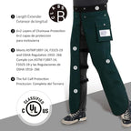 Chainsaw Chaps Apron Wrap 8-layer for Men/Women Loggers Forest Workers Protective Chain Saw Pants Adjustable