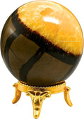 Amazing Gemstone Septarian Crystal Ball with Stand - 2 Inches Crystal Sphere Meditation Balls for Witchcraft and Decorative Balls