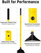 8"x8" Steel Tamper with 48" Handle, Heavy Duty Hand Compactor Tool for Leveling Soil, Gravel, Sand, Asphalt, Ground, Paver, Driveway, Garden, Yard, and Blacktop Repair