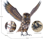 Natelf Garden Owl Sculptures & Statues, Standing Metal Bird Yard Art Sculpture for Patio Backyard Pond Outdoor Decorations