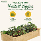 Greenes Fence Original Cedar Raised Garden Bed, 2' x 4' x 10.5" (2-Pack) - Made in USA with North American Cedar