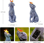 Goodeco Dog Statue with Solar Butterfly - Ideal Gifts for Dad, Mom or Birthdays, Beautifully Crafted Outdoor Decorations to Wow Your Guests