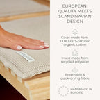 SAUNASOFA™ Sauna Mat & Pillow Set – 1 seater sauna seat cushion and pillow for infrared or finnish saunas – luxury sauna accessories in grey