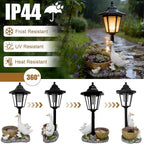 Garden Duck Statues with Solar Lantern Flowerpot Outdoor Decoration, Duck Figurines Yard Art Sculptures for Patio Lawn Backyard Porch Ornaments Unique Housewarming Birthday Gifts for Women Mom