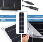 400 Watt Flexible Solar Panel for RV, 2 × 200 Watt 12 Volt Solar Power Panel Kit with 40A Solar Charge Controller Monocrystalline Solar Panels for Camping Off Grid Car Battery Charging Boat