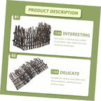 4PCS Miniature Garden Fence Fairy Garden Accessories for Dollhouse DIY Landscape Decoration Lightweight and Portable for Architectural Models and Scenic Designs