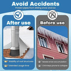 Snow Splitter for Chimneys, 2pcs Adjustable Angle Roof Snow Diverter Universal Fit on All Metal Roof Types, Fits 2-31.5 Inch Pipes, Prevents Ice Dams & Winter Hazards