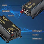 300W Pure Sine Wave Inverter DC 48V to AC 110V 120V Power Converter 600W Peak with LED Display for Most Small Power Appliances
