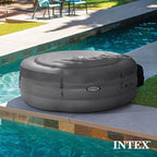 INTEX SimpleSpa Inflatable Hot Tub, 6 Person Jet Massage Spa with Built-in Pump and Cover - Portable Outdoor Tub with Bubble Jets for Home, Backyard, and Patio