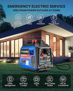 4000 Watt Inverter Generator, 120V Gas Powered Generator SuperQuiet, RV Ready/EPA for RV, Camping and Home, Blue