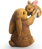 Bunny Decor for Garden, Family Rabbit Figurine Statue for Table Decorations, Adorable Outdoor & Indoor Rabbits Decoration, Gifts for Mom and Women