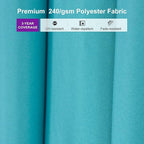 PURPLE LEAF 9' × 11.5' Patio Cantilever Umbrella with Base Outdoor Rectangle Adjustable Offset Umbrellas with 360-degree Rotation and 8 Heavy Duty Metal Ribs for Garden Deck Pool Turquoise Blue