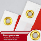 Canada Canadian Flag 3x5 ft Outdoor, Double Sided 3 Ply Heavy Duty National Flag for CA, 100% Quality Polyester Canadian Banner with Brass Grommets 4 Rows Stitches