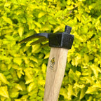 14 inch Japanese Hand Tiller/Rake for Garden, 3-tines Cultivator, Without Welding, Oak Handle, for Digging, Soil Preparation, Chopping Through Roots and Hard Soil and Other Gardening tasks