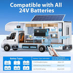 GIANDEL 4000 Watt 24 V Pure Sine Wave Power Inverter 7000Watt Surge,UL458 Listed GFCI Outlets,Inverter 24V DC to 120V AC,FCC Approved,Remote with Battery Level for RVs Campers Off Grid Solar Setup
