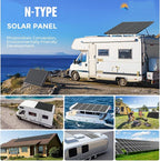 200 Watts Solar Panel Kit, 12V/24V (2PCS 100W) Monocrystalline 30A Charge Controller 25% High-Efficiency PV Module for RV, Rooftop, Boats, Trailer, Vehicle, Caravan, Off-Grid System (200W)