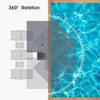 PURPLE LEAF 9 X 12 FT Cantilever Patio Umbrellas with Base Included, Large Square Offset Umbrella with 360° Rotation, Outdoor Aluminum Pool Umbrella for Pool Lawn Garden, Grey