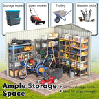 Quictent 8X6 FT Outdoor Metal Storage Shed, Easy Assemble, Lockable Tool Shed Waterproof Shed for Garden, Backyard, Lawn and Patio Scene with Combination Lock,Dark Gray(7.6X6.3 FT Base,No Floor)