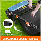 SENIX 13 Amp 15-Inch 2-in-1 Electric Dethatcher and Scarifier with 13.2-Gal Collection Bag,4-Position Depth Adjustment,Walk Behind for Lawn Garden Care Removing Thatch,Quick-Fold(SCE13-M)