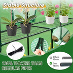 Greenhouse, 56×56×76" Walk in Greenhouse, Portable Green House for Outdoors with Thicken PE Cover, 3 Tiers 8 Shelves for Plants, Flowers, Seedling (Green, 56x56x76 inch)