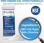 Pro-Grade Chlorine Pool Shock, 68% Cal-Hypo Granular Sanitizer, Prevents Bacteria & Algae, Restores Crystal Clear Water - Shock Treatment, Swimming Pool Chemical - 2 X 1lb