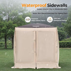 Tecoom 4 Side Pop Up Gazebo Tent, 6x6ft Waterproof Instant Screen with Mosquito Netting, Removable Wind Cloths, Portable Outdoor Canopy for Sun Shelter for Camping, Garden and Picnics