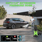 5000 PSI Adjustable Pressure Washer 2.8GPM Electric Power Washer with 33ft Pressure Hose, 4 Nozzle and Foam Cannon, Powerwashers for Home, Cars, Pressure Setting Range (2500-5000PSI) Green