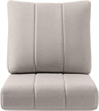 Luxury 24x24x6 Inch Kitty Outdoor Cushions - Water Resistant 1 Set Zippered Patio Chair Back&Seat Cushion for Wicker Dining Rocking Swivel Chairs Loveseat Couch Sectional Sofa - Beige