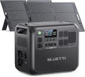 BLUETTI AC200L Solar Generator Kit,2×100W Solar Panels (Ship Separately) Included, 2048Wh LiFePO4 Battery Backup w/ 4 2400W AC Outlets,3600W Power Lifting, Portable Power Station for Camping, Home Use