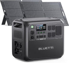 BLUETTI AC200L Solar Generator Kit,2×100W Solar Panels (Ship Separately) Included, 2048Wh LiFePO4 Battery Backup w/ 4 2400W AC Outlets,3600W Power Lifting, Portable Power Station for Camping, Home Use