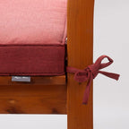 Magpie Fabrics Indoor Outdoor Waterproof Square Chair Cushion, 18" x 18" x 2.5", 2 Pack, Water Resistant Seat Cushions, for Patio Garden Office, Dark Red