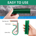 72 PCS Pool Cover Clips for Above Ground Pools Winter Cover Clip for Pool Securing-Pool Cover Clamps Greenhouses PVC Pipe Clamp Cover Clip for Pool with Metal Railing