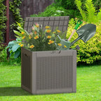 Outdoor Storage Box,2 Packs 31 Gallon Deck Box, Large Resin Storage Cabinet for Gardening Tools, Patio Pillow, Lockable, Waterproof and UV Resistant