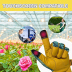 Thorn Proof&Puncture Resistant Gardening Gloves with Grip,Garden Glove for Women, Leather Yard Work Gifts