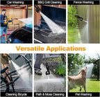Cordless Pressure Washer with Faucet & Garden Hose Connector, 2 X 5.0AH Batteries, 2000PSI MAX Portable Pressure Washer with Brushless Motor, 4 Speed Adjustment LCD Touch Screen, 6-in-1 Nozzle