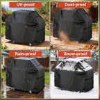 LBTING Grill Cover, 55-inch Heavy Duty 300D Oxford Waterproof Windproof UV Resistant BBQ Gas Grill Cover for Outdoor Barbecue Fit Most Brands Weber, Brinkmann, Char Broil, Holland