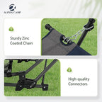 ALPHA CAMP Portable Hammock with Stand Included, Free Standing Hammock for Outside Heavy Duty, Outdoor Self Standing Hammock Foldable with Storange Net for Backyard Camping Beach 330lbs Capacity