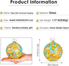 Hand Blown Glass Witch Ball,Glass Ornament Hanging Garden Gazing Ball Indoor Outdoor Home Décor. (5)