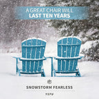YEFU Adirondack Chairs Set of 2 Plastic Weather Resistant, Outdoor Chairs 5 Steps Easy Installation, Like Real Wood, Widely Used in Outdoor, Patio, Fire Pit, Deck, Outside, Campfire Chairs (Blue)