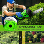 Cordless Hedge Trimmer with 21V, 2000mAh Battery, 2 in 1 Handheld Cordless Electric Hedge Trimmer, Grass Shear with Rechargeable Battery and Charger for Yard, Lawn