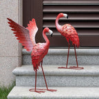 Natelf Pink Flamingo Garden Statues - Metal Flamingo Yard Art Decor, Weather-Resistant Outdoor Sculpture for Lawn, Patio, or Garden - Unique Gift for Women, Mom, Grandma