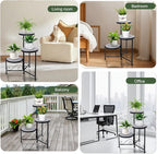 3 Tier Mosaic Plant Stand Foldable Corner Shelf for Indoor Outdoor Tall Plant Holder Display Rack for Patio Balcony Living Room Garden Decor