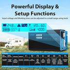 GIANDEL 4000 Watt 24 V Pure Sine Wave Power Inverter 7000Watt Surge,UL458 Listed GFCI Outlets,Inverter 24V DC to 120V AC,FCC Approved,Remote with Battery Level for RVs Campers Off Grid Solar Setup