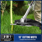 Wild Badger Power 40V Brushless Weed Wacker, String Trimmer/Edger, Hedge Trimmer and Brush Cutter Blade, Pole Saw, Attachment Capable 4-in-1 Multi-Tool Kit with 1 * 40V 4Ah Battery and 1*Charger