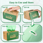 ECOLipak 13 Gallon Compostable Trash Garbage Bags, 50 Count (1 Roll) Biodegradable Heavy Duty Bathroom Kitchen Trash Bags for Home/Office, US BPI ASTM D6400 and OK Compost Home Certified