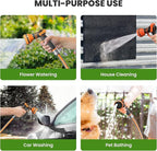 Giraffe Tools Garden Hose 5FT, 5/8" Lightweight Lay Flat Water Hose, Custom Length, Flexible, Leakproof Hybrid Hose Pipe with Male to Female Fitting
