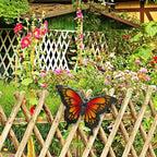 LIFFY Butterfly Wall Decor Butterfly Garden Ornaments Outdoor Indoor Metal Wall Art Decor Home Decorative Hanging Decorations for Room Yard Fence